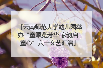 云南师范大学幼儿园举办“童眼览芳华·家韵启童心”六一文艺汇演