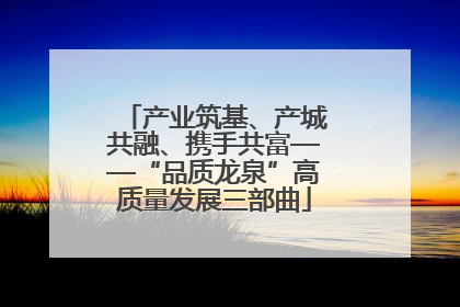 产业筑基、产城共融、携手共富——“品质龙泉”高质量发展三部曲
