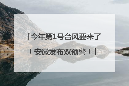 今年第1号台风要来了！安徽发布双预警！