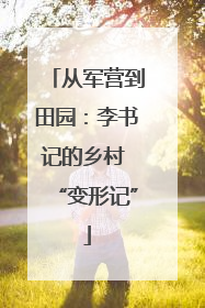 从军营到田园：李书记的乡村 “变形记”
