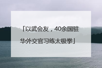以武会友，40余国驻华外交官习练太极拳