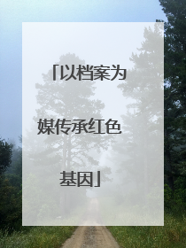 以档案为媒传承红色基因