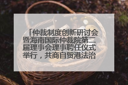 仲裁制度创新研讨会暨海南国际仲裁院第二届理事会理事聘任仪式举行，共商自贸港法治建设新路径