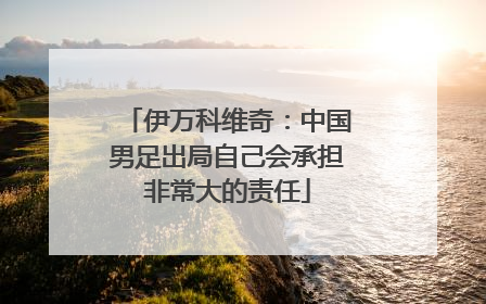 伊万科维奇：中国男足出局自己会承担非常大的责任