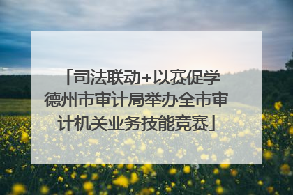 司法联动+以赛促学 德州市审计局举办全市审计机关业务技能竞赛
