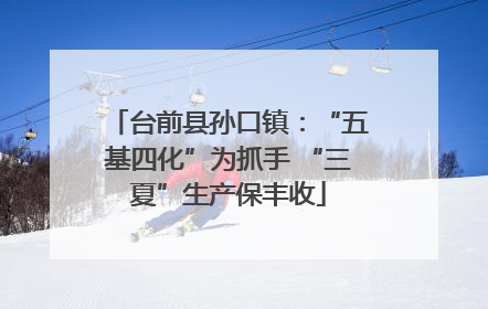 台前县孙口镇：“五基四化”为抓手 “三夏”生产保丰收