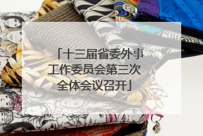 十三届省委外事工作委员会第三次全体会议召开