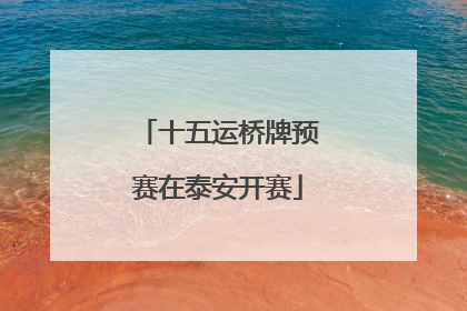 十五运桥牌预赛在泰安开赛