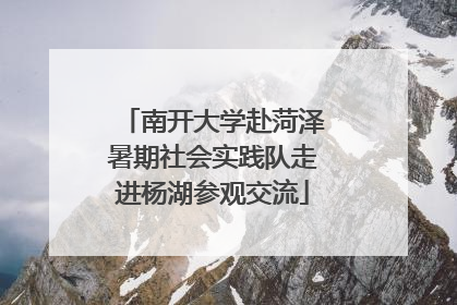 南开大学赴菏泽暑期社会实践队走进杨湖参观交流