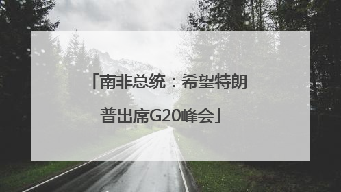 南非总统：希望特朗普出席G20峰会