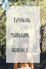 卢东亮当选山西省省长