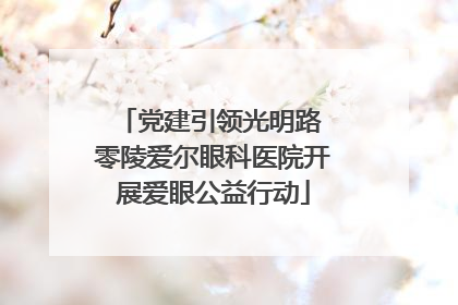 党建引领光明路 零陵爱尔眼科医院开展爱眼公益行动