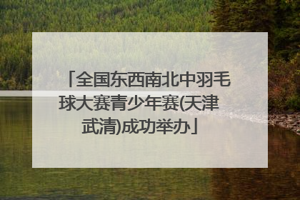 全国东西南北中羽毛球大赛青少年赛(天津武清)成功举办