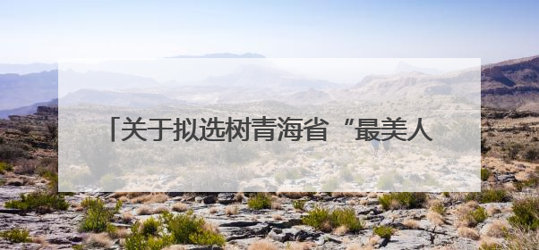 关于拟选树青海省“最美人民调解员” 名单的公示
