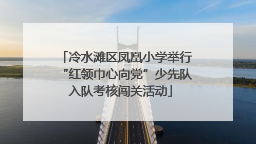 冷水滩区凤凰小学举行“红领巾心向党”少先队入队考核闯关活动