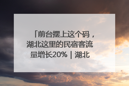 前台摆上这个码，湖北这里的民宿客流量增长20%｜湖北市场监管所的故事