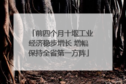 前四个月十堰工业经济稳步增长 增幅保持全省第一方阵