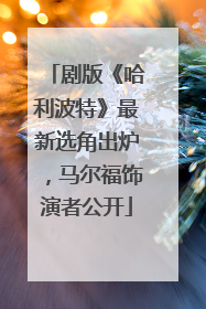 剧版《哈利波特》最新选角出炉，马尔福饰演者公开