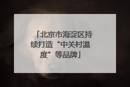 北京市海淀区持续打造“中关村温度”等品牌