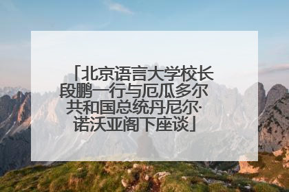 北京语言大学校长段鹏一行与厄瓜多尔共和国总统丹尼尔·诺沃亚阁下座谈