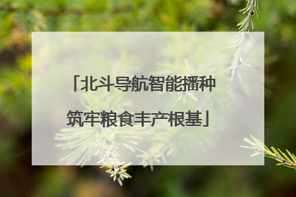 北斗导航智能播种 筑牢粮食丰产根基