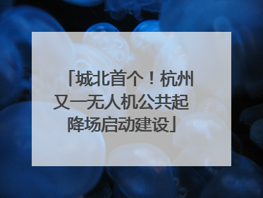 城北首个！杭州又一无人机公共起降场启动建设
