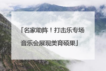 名家助阵！打击乐专场音乐会展现美育硕果
