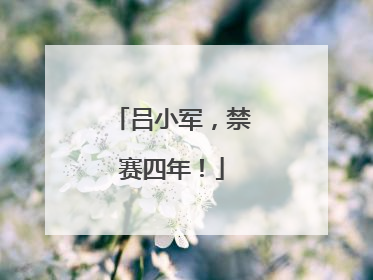 吕小军，禁赛四年！