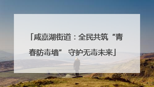 咸嘉湖街道：全民共筑“青春防毒墙” 守护无毒未来
