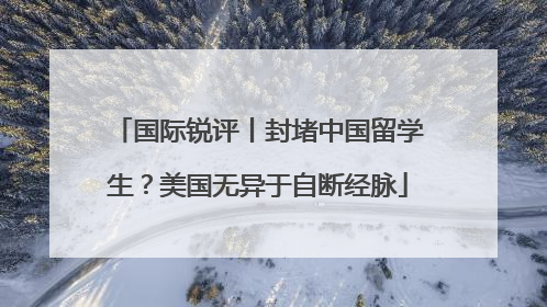 国际锐评丨封堵中国留学生？美国无异于自断经脉