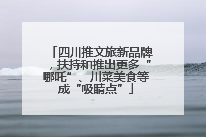 四川推文旅新品牌，扶持和推出更多“哪吒”、川菜美食等成“吸睛点”