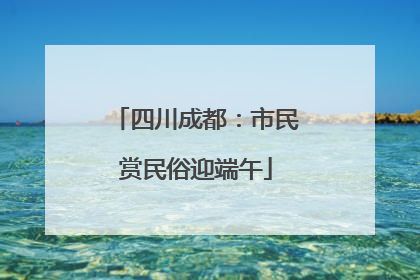 四川成都：市民赏民俗迎端午