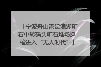 宁波舟山港鼠浪湖矿石中转码头矿石堆场巡检进入“无人时代”