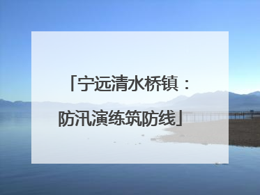 宁远清水桥镇：防汛演练筑防线