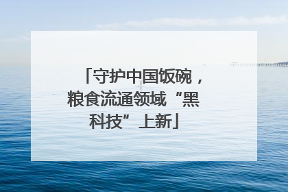 守护中国饭碗，粮食流通领域“黑科技”上新