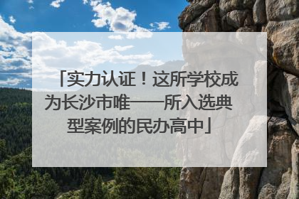 实力认证！这所学校成为长沙市唯一一所入选典型案例的民办高中
