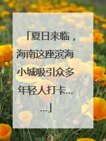 夏日来临，海南这座滨海小城吸引众多年轻人打卡……