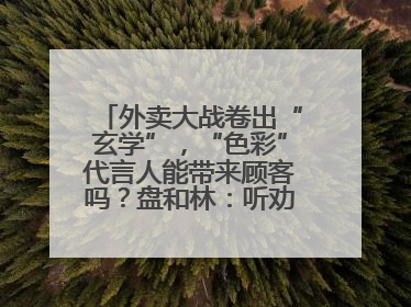 外卖大战卷出“玄学”，“色彩”代言人能带来顾客吗？盘和林：听劝的企业是好企业