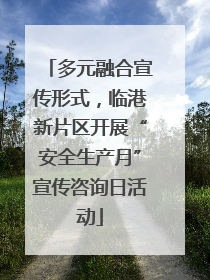 多元融合宣传形式，临港新片区开展“安全生产月”宣传咨询日活动