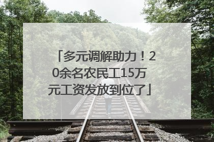 多元调解助力！20余名农民工15万元工资发放到位了