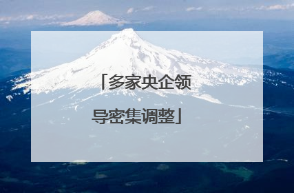 多家央企领导密集调整