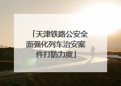 天津铁路公安全面强化列车治安案件打防力度