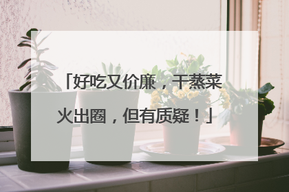好吃又价廉，干蒸菜火出圈，但有质疑！