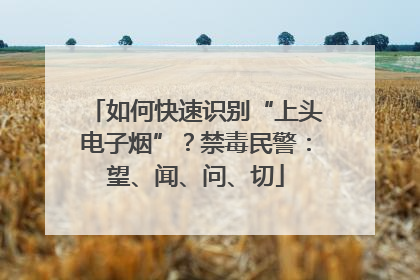 如何快速识别“上头电子烟”？禁毒民警：望、闻、问、切