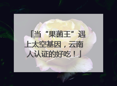当“果菌王”遇上太空基因，云南人认证的好吃！