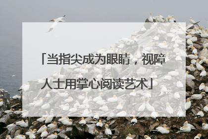 当指尖成为眼睛，视障人士用掌心阅读艺术