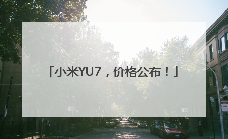 小米YU7，价格公布！