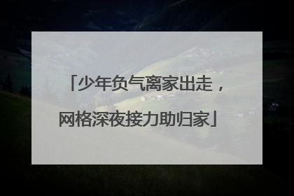 少年负气离家出走，网格深夜接力助归家