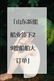 山东新能船业签下29艘船舶大订单