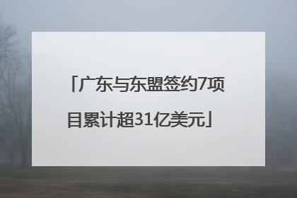 广东与东盟签约7项目累计超31亿美元